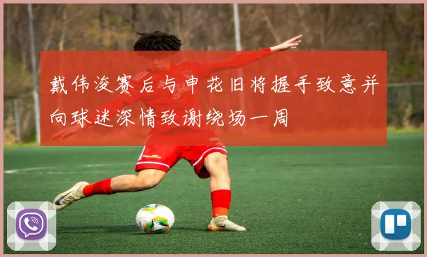 戴伟浚赛后与申花旧将握手致意并向球迷深情致谢绕场一周